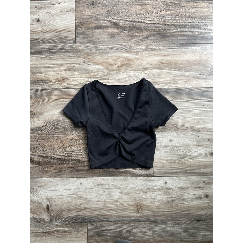 Out From Under Urban Outfitters Ribbed Crop Tank Top Womens ML Black